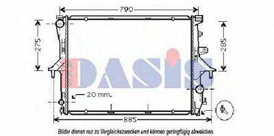 AKS DASIS 044001n -  Радиатор, охлаждение двигателя